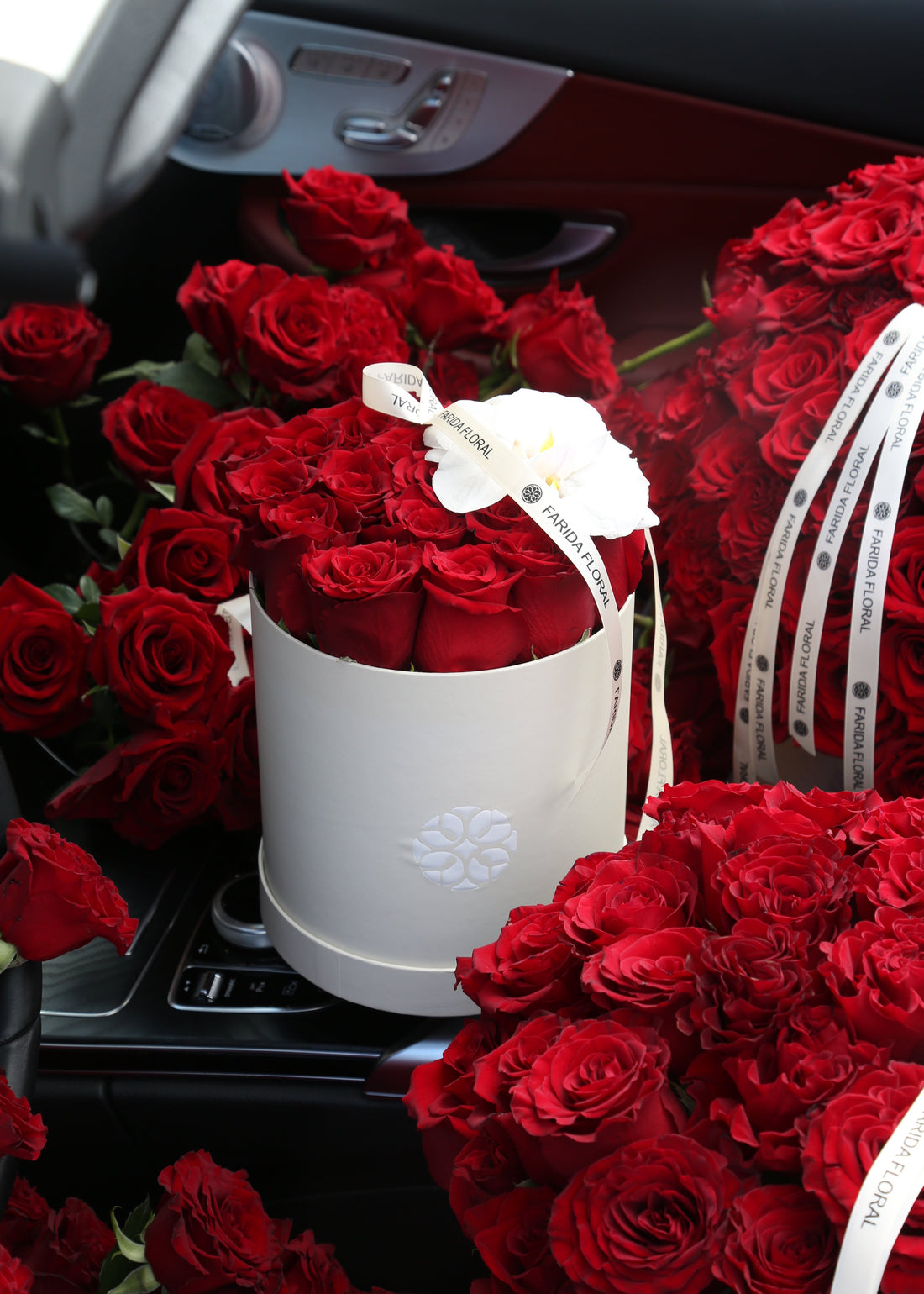 Classic red roses for a wedding anniversary by Farida Floral, Fairfax VA